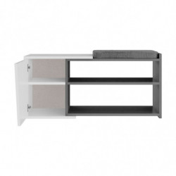 Zapatero Fiona Bench Antracita Blanco Practica Hogar