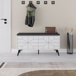 Zapatero Dune Bench Blanco Practica Hogar