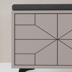 Zapatero Dune Bench Moca claro Practica Hogar