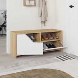 Zapatero Nexus Roble Blanco Practica Hogar
