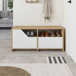 Zapatero Nexus Roble Blanco Practica Hogar