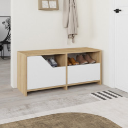 Zapatero Nexus Roble Blanco Practica Hogar