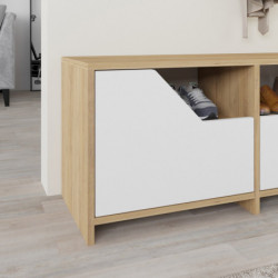 Zapatero Nexus Roble Blanco Practica Hogar