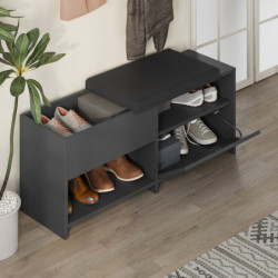 Zapatero Filux Bench Antracita Practica Hogar