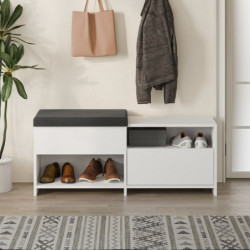 Zapatero Filux Bench Blanco Practica Hogar