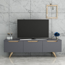 Mueble TV Prag Antracita Roble Practica Hogar