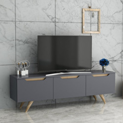 Mueble TV Prag Antracita Roble Practica Hogar