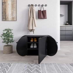 Zapatero Pozy Shoe Bench Negro Practica Hogar