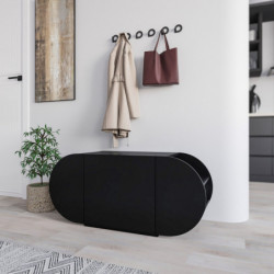 Zapatero Pozy Shoe Bench Negro Practica Hogar