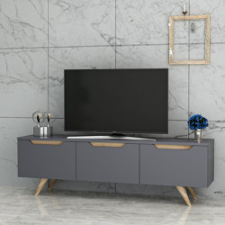 Mueble TV Prag Antracita Roble Practica Hogar