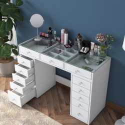 Mesa de maquillaje BJ105 2716 Blanco Practica Hogar