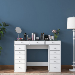 Mesa de maquillaje BJ105 2716 Blanco Practica Hogar