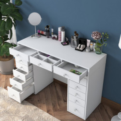 Mesa de maquillaje BJ106 2881 Blanco Practica Hogar