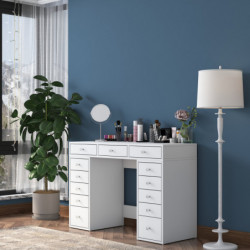 Mesa de maquillaje BJ106 2881 Blanco Practica Hogar