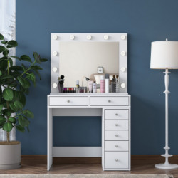 Mesa de maquillaje BJ115 2781 Blanco Practica Hogar