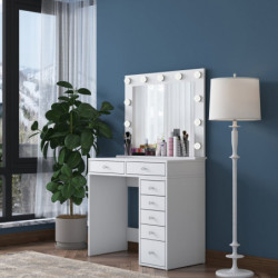 Mesa de maquillaje BJ115 2781 Blanco Practica Hogar