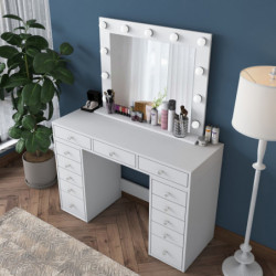 Mesa de maquillaje BJ119 2895 Blanco Practica Hogar