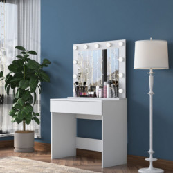 Mesa de maquillaje BJ120 2916 Blanco Practica Hogar