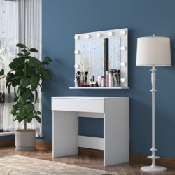 Mesa de maquillaje BJ120 2916 Blanco Practica Hogar