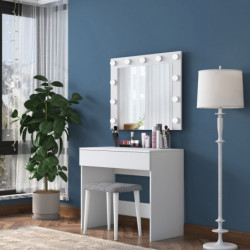 Mesa de maquillaje BJ121 2934 Blanco Practica Hogar