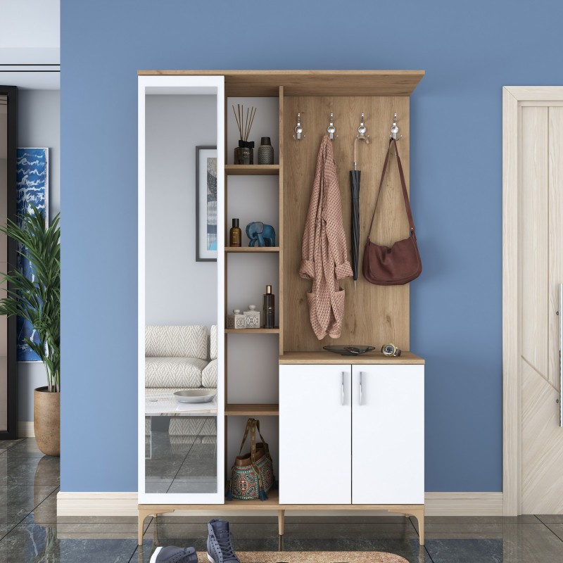 Recibidor EA109 2695 Nogal Blanco Practica Hogar Recibidor EA109 2695 Nogal Blanco Practica Hogar