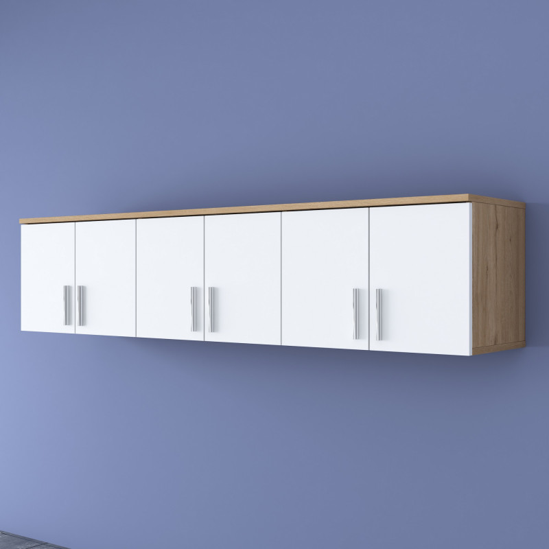 Estante de pared EA114 2720 Nogal Blanco Practica Hogar Estante de pared EA114 2720 Nogal Blanco Practica Hogar