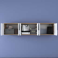 Estante de pared EA114 2720 Nogal Blanco Practica Hogar