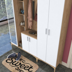Recibidor EA121 2765 Nogal Blanco Practica Hogar