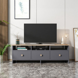 Mueble TV Oslo Antracita Roble Practica Hogar