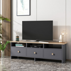 Mueble TV Oslo Antracita Roble Practica Hogar