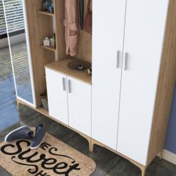 Recibidor EA131 2801 Nogal Blanco Practica Hogar