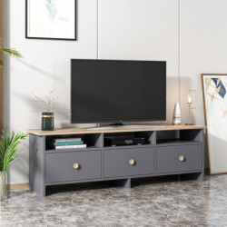 Mueble TV Oslo Antracita Roble Practica Hogar