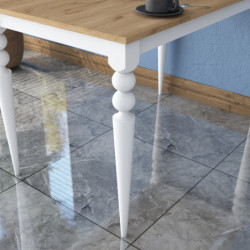 Mesa comedor JA104 2598 Nogal Blanco Practica Hogar