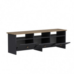Mueble TV Oslo Antracita Roble Practica Hogar