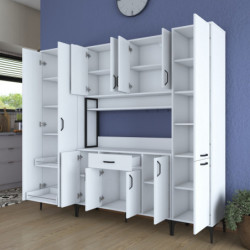 Gabinete multiusos JE132 3053 Blanco Practica Hogar