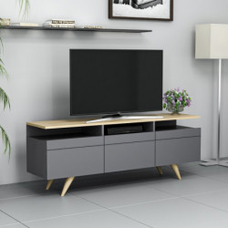 Mueble TV Berlin 150 Antracita Roble Practica Hogar