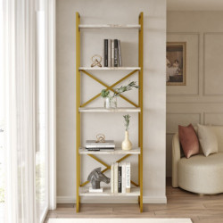 Librería Vg3-Ge Mármol Oro Practica Hogar