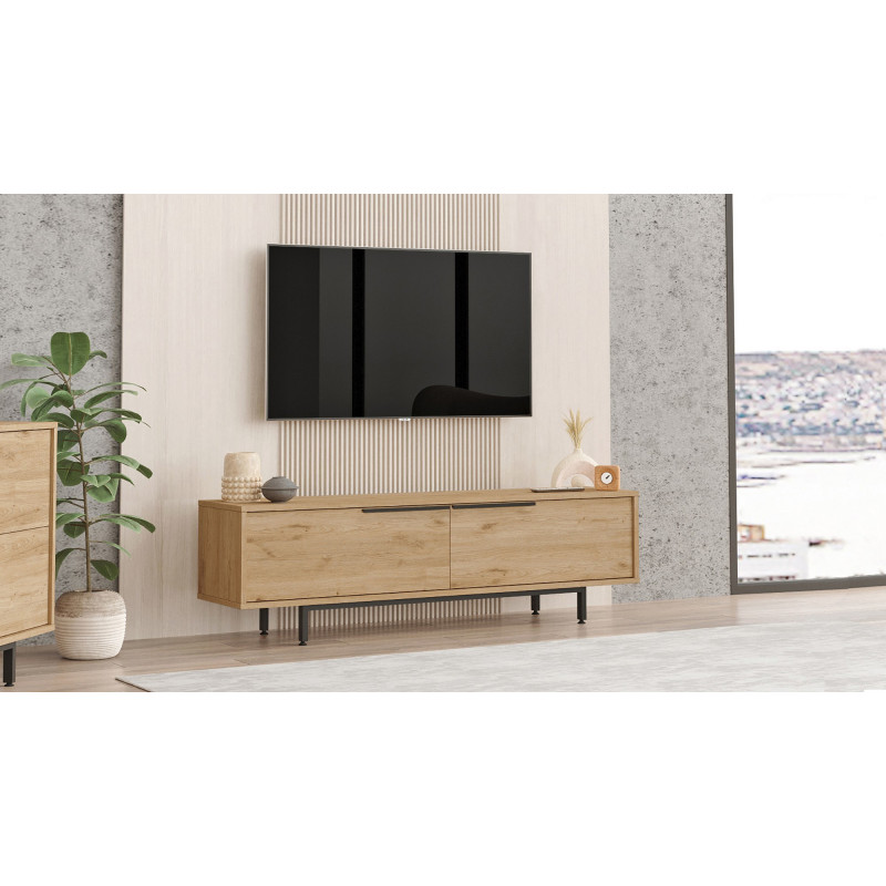 Mueble TV On1-S Nogal Practica Hogar Mueble TV On1-S Nogal Practica Hogar