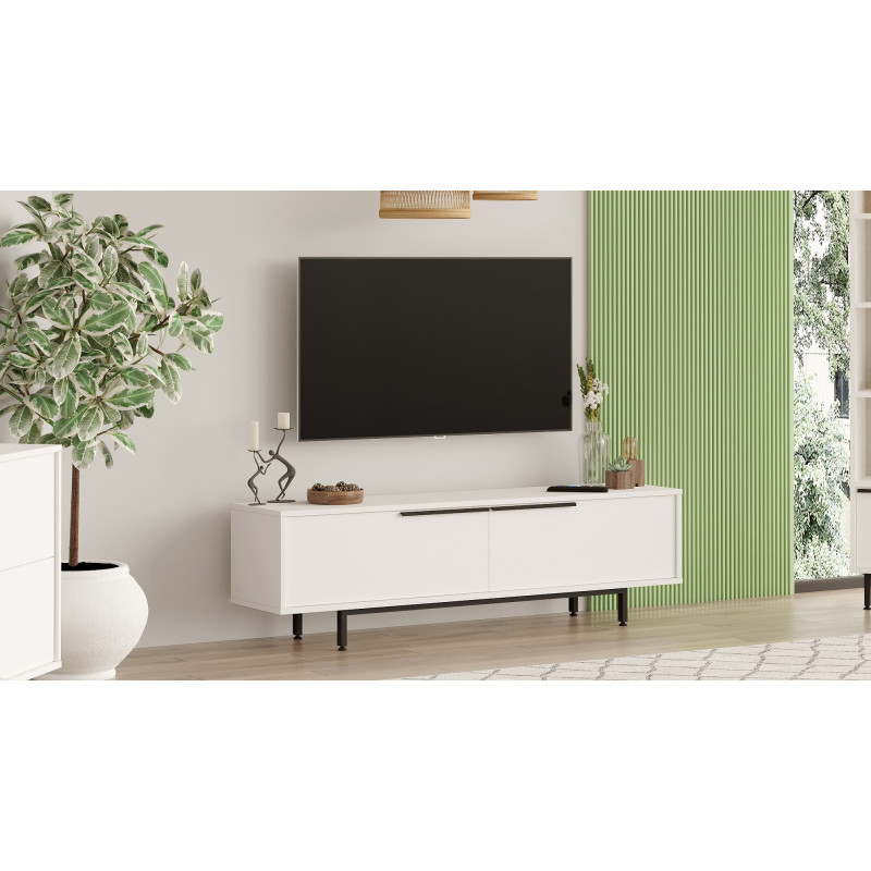 Mueble TV On1-W Blanco Practica Hogar Mueble TV On1-W Blanco Practica Hogar