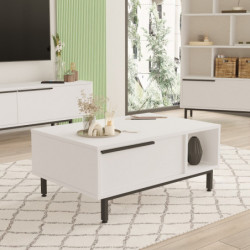 Mesa de centro On2-W Blanco Practica Hogar