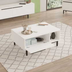 Mesa de centro On2-W Blanco Practica Hogar