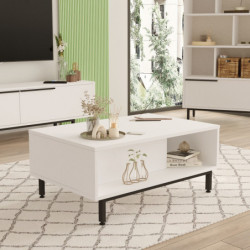 Mesa de centro On2-W Blanco Practica Hogar
