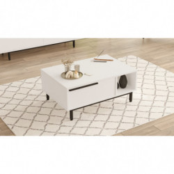 Mesa de centro On2-W Blanco Practica Hogar