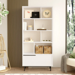 Librería On4-W Blanco Practica Hogar