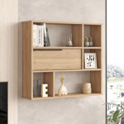 Estante de pared On5-S Nogal Practica Hogar