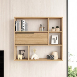 Estante de pared On5-S Nogal Practica Hogar