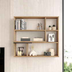 Estante de pared On5-S Nogal Practica Hogar