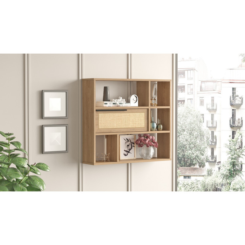 Estante de pared On5-Su Nogal Roble Practica Hogar Estante de pared On5-Su Nogal Roble Practica Hogar