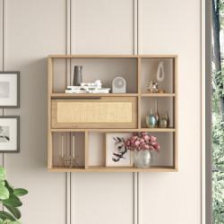 Estante de pared On5-Su Nogal Roble Practica Hogar