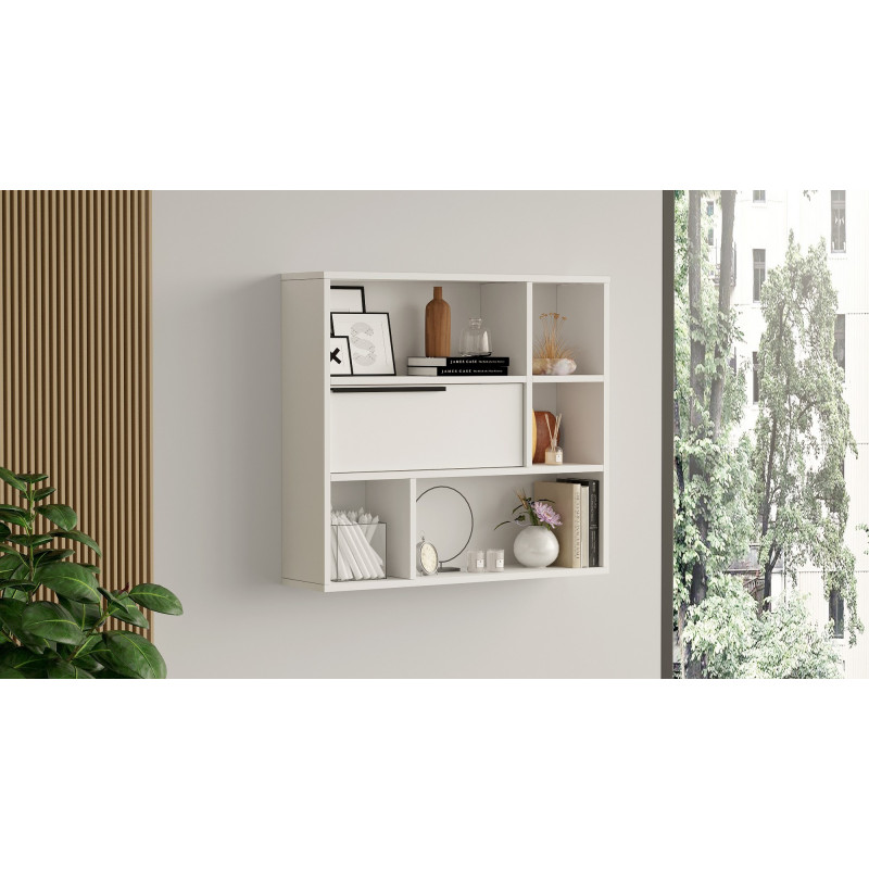 Estante de pared On5-W Blanco Practica Hogar Estante de pared On5-W Blanco Practica Hogar